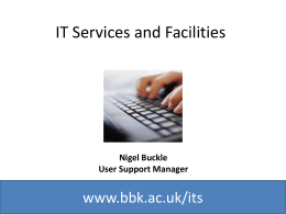 IT Services - Birkbeck, University of London