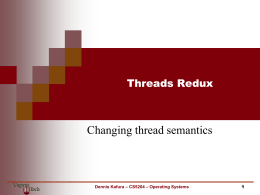 Threads Redux - Virginia Tech