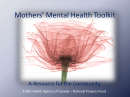 Mothers Mental Health Toolkit Powerpoint Slides