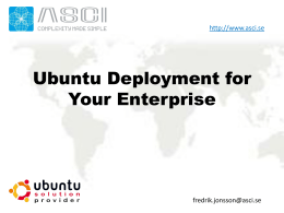 Ubuntu Deployment for Your Enterprise Presentation