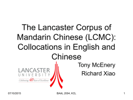 Developing Asian Language Corpora: standards and practice