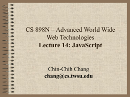 CS 898n - Lecture 11