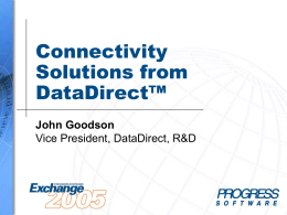 DB-11: Connectivity Slutions from DataDirect