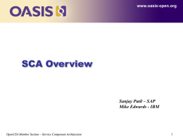 OASIS: SCA Plenary