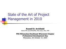 State of the Art of Project Management: 2003