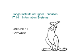 IT 141 – Information Systems 1