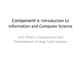 Component 4: Introduction to Information and Computer …