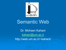 Semantic Web - Ferdowsi University of Mashhad
