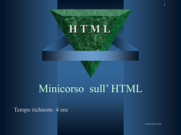 Minicorso sull’ HTML