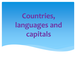 Countries, languages and capitals