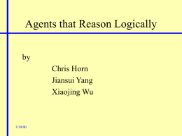 Agents that Reason Logically