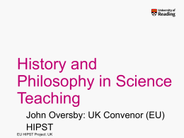 History and Philosophy for Science Teaching