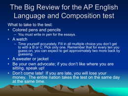The Big Review for the AP English Language and …
