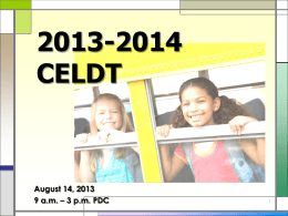 2007-2008 CELDT Training