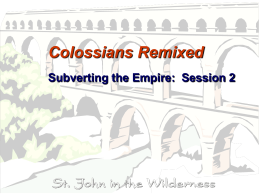 Colossians Remixed - St. John in the Wilderness Adult