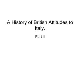A History of British Attitudes to Italy.