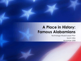 A Place in History: Famous Alabamians