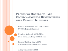 Promising Models of Care Coordination for Beneficiaries