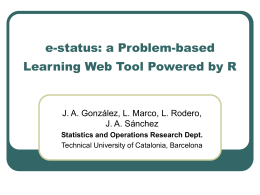 e-status: a Problem-based Learning Web Tool Powered by R