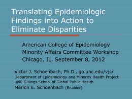 Barriers to translation of epidemiologic findings into action