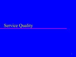 Service Quality - Middle East Technical University