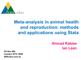 Meta-analysis in Veterinary Science