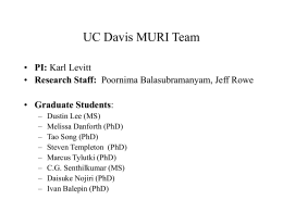 UC Davis MURI Team - University of California, Davis