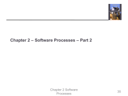 Chapter 2 – Software Processes – Part 2