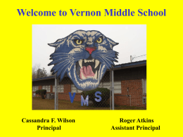Vernon Middle School Open House/Orientation