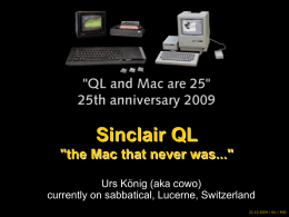 Sinclair QL & Apple Mac 25th anniversary