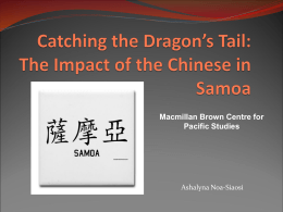 Catching the Dragons Tail: The Impact of the Chinese in …