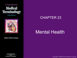 CHAPTER 23 MENTAL HEALTH