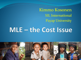 MLE – the Cost Issue