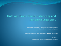 Ontology Based Context Modeling and Reasoning using …