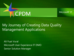 My Journey of Creating Data Quality Management …