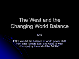 The West and the Changing World Balance