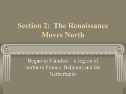 Section 2: The Renaissance Moves North