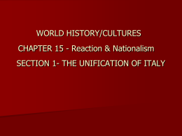 WORLD HISTORY/CULTURES CHAPTER 15 SECTION 1