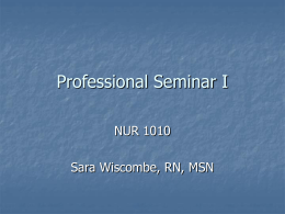 Professional Seminar I