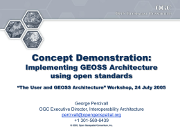 Concept Demonstration: Implementing GEOSS …