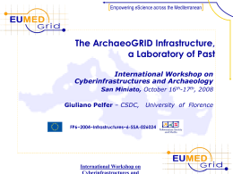 Archaeology on EUMEDGRID: the ArchaeoGRID project