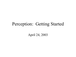 Perception: Getting Started