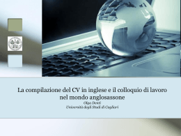 Diapositiva 1 - University of Cagliari