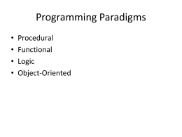 Programming Paradigms - Wright State University