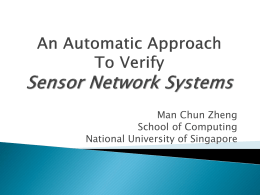 Automatic Verification of Sensor Network Systems