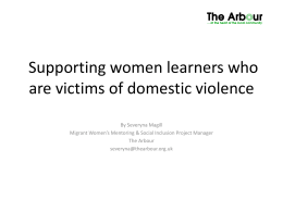 Supporting women learners who are victims of domestic …