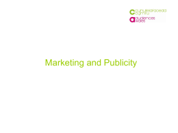 First Steps in Marketing An introduction to Marketing and