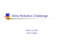 PowerPoint Presentation - Alma Robotics Challenge