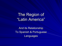 The Region of “Latin America”