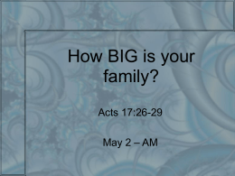 How BIG is your family?